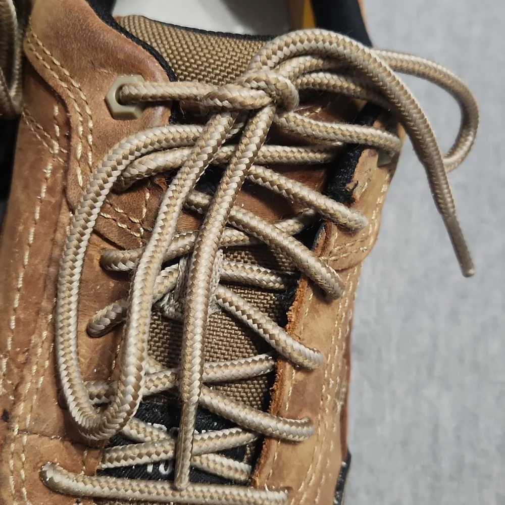 CATERPILLAR Men's Brown Leather Composite Toe Work Shoes Sneakers Low-Top Boots - Picture 9 of 17